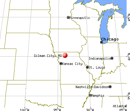 missouri map with cities. Gilman City, Missouri map