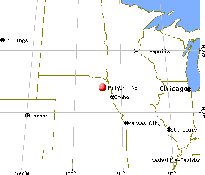 Pilger, Nebraska map
