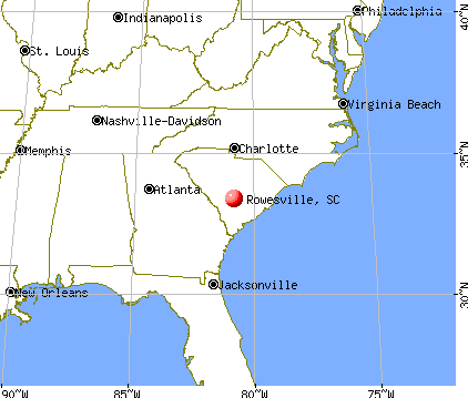 Rowesville, South Carolina map