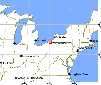 Wattsburg, Pennsylvania map