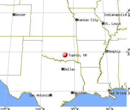 Tupelo, Oklahoma map