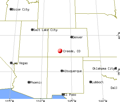 Creede, Colorado map