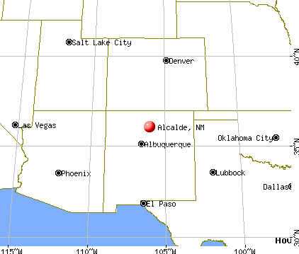 Alcalde, New Mexico map