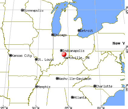 Hartsville, Indiana map