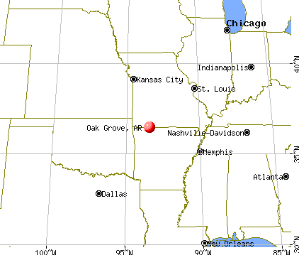 Oak Grove, Arkansas map