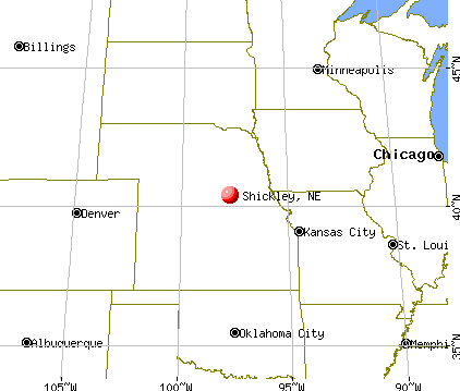 Shickley, Nebraska map