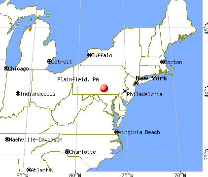 Plainfield, Pennsylvania map