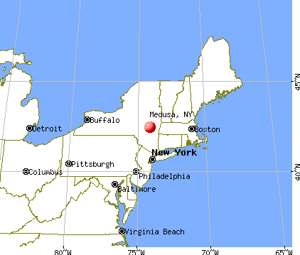 Medusa, New York map