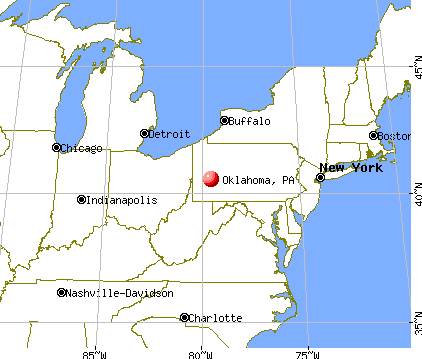Oklahoma, Pennsylvania map