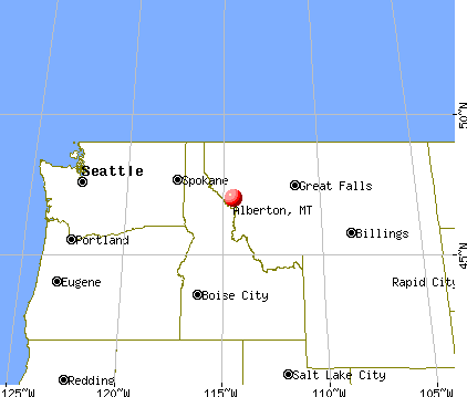 Alberton, Montana map