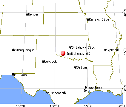 Indiahoma, Oklahoma map