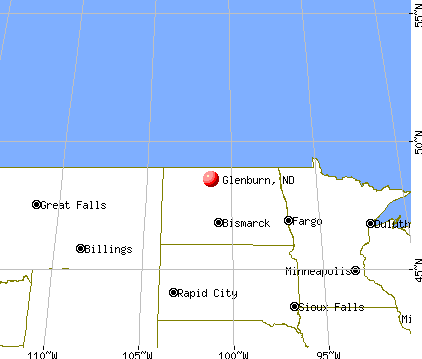 Glenburn, North Dakota map