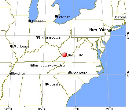 Davy, West Virginia map