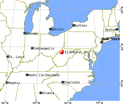 Ellenboro, West Virginia map
