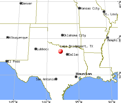 Lake Bridgeport, Texas map