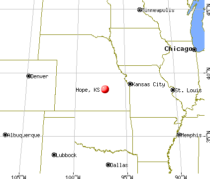 Hope, Kansas map