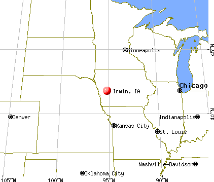 Irwin, Iowa map