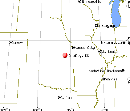 Gridley, Kansas map