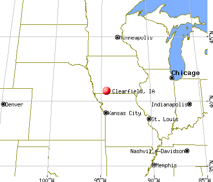 Clearfield, Iowa map
