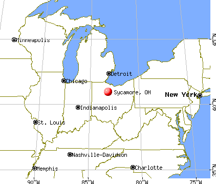 Sycamore, Ohio map