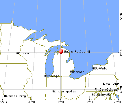 Boyne Falls, Michigan map