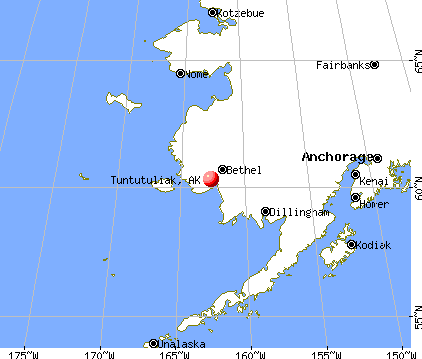 Tuntutuliak, Alaska map