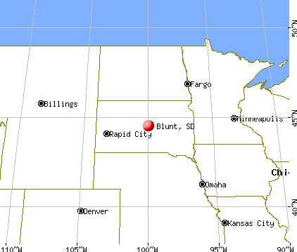 Blunt, South Dakota map