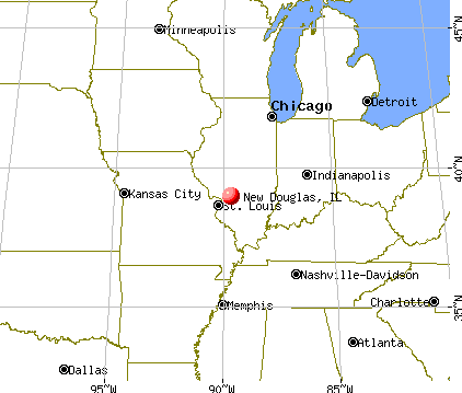 New Douglas, Illinois map