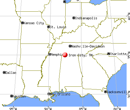 Iron City, Tennessee map