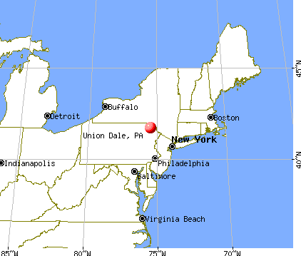Union Dale, Pennsylvania map