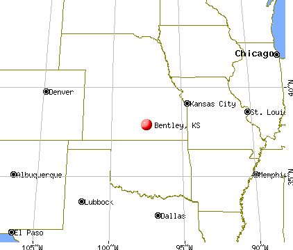 Bentley, Kansas map