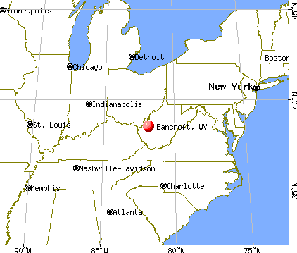 Bancroft, West Virginia map