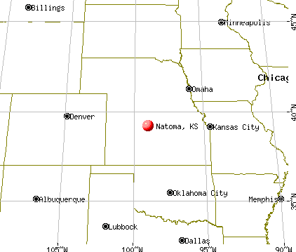 Natoma, Kansas map