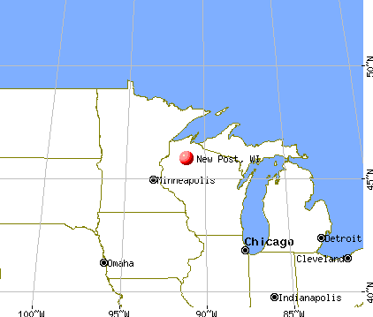 New Post, Wisconsin map