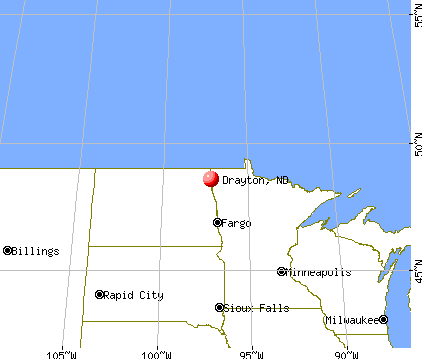 Drayton, North Dakota map
