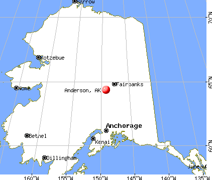 Anderson, Alaska map