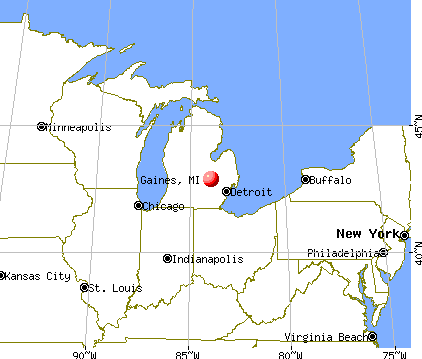 Gaines, Michigan map
