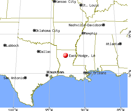 East Hodge, Louisiana map
