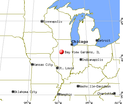 Bay View Gardens, Illinois map