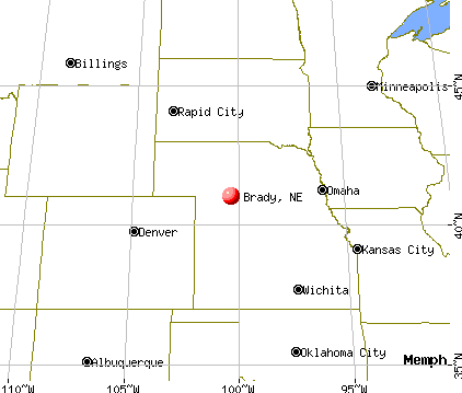 Brady, Nebraska map