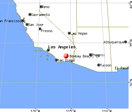 Bombay Beach, California map