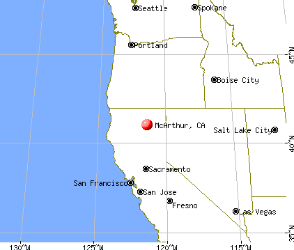 McArthur, California map