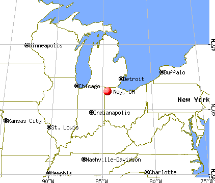 Ney, Ohio map