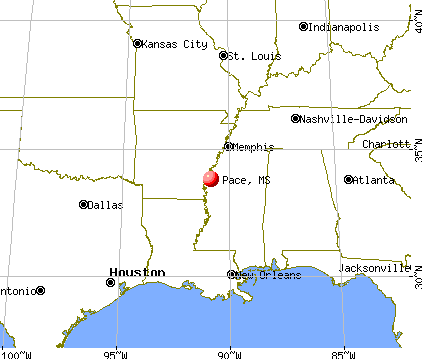 Pace, Mississippi map