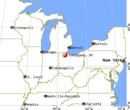 Tontogany, Ohio map