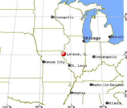Loraine, Illinois map