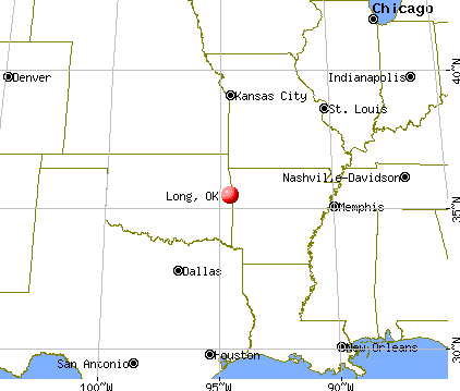 Long, Oklahoma map