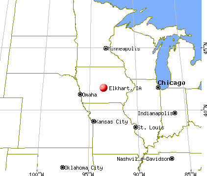 Elkhart, Iowa map