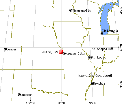 Easton, Kansas map
