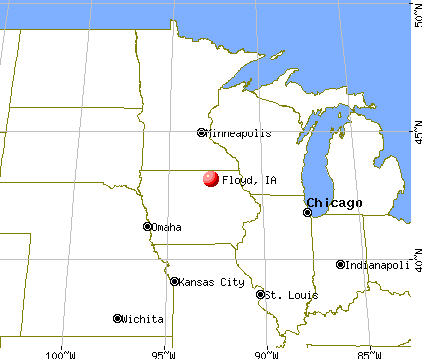 Floyd, Iowa map